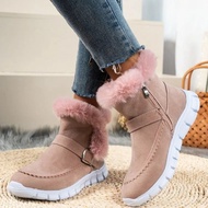 Fur Warm Chelsea Snow Boots Winter Women Casual Shoes New Short Plush Suede Ankle Boots Flats Gladiator Sport Ladie Botas mujer