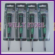 [WILLY STORE] Pro'sKit SD-081-T5H/T6H/T7H/T8H~T20H Black Medium Hole Star Precision Screwdriver