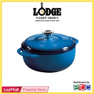 Lodge 4.5 Quart (4.35Ltr)  Blue Enameled Cast Iron Dutch Oven - EC4D33