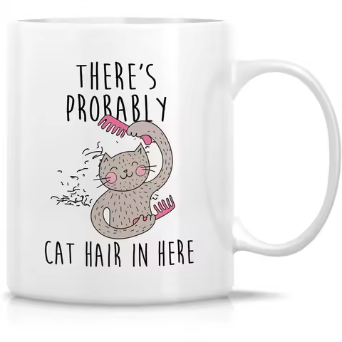 11OZ MUG Humorous Cat Cup - Present for Cat Enthusiasts, 11Oz Ceramic Coffee Cup - Witty Motivationa