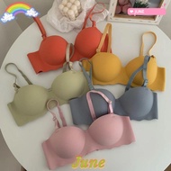 JUNE1 Seamless Bra - Candy Color Comfortable Push-Up with Adjustable Lifting Support for Women
