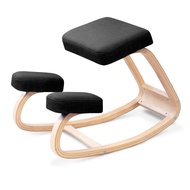 【จัดส่งภายใน 24 ชม】เก้าอี้เรียนเด็ก Upgraded Wooden Ergonomic Kneeling Chair Rocking Balance Kneeling Stool Suitable for Office and Home Posture Corrector Solid Wood Frame&amp; Comfortable Cushion