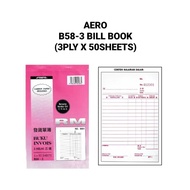 (1PKT) AERO B58-3 Bill Book | 3PLY X 50SHEETS | 5" X 8" | 5'S | 开单簿三连 X 1PKT