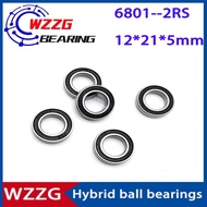 WZZG 1PCS 6800 2RS hybrid ceramic ball bearing boutique bicycle special bearing 10*19*5mm high speed