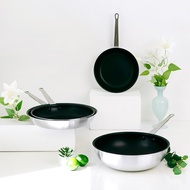 Cheethashow Chef Pan Aluminum Frying Pan & Wok Pan / Titanium Coating