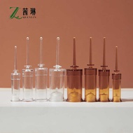 Disposable Water Light Syringe 1ml2ml3ml5ml Transparent Brown Empty Bottle Flat Shoulder Syringe Pla