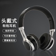 [Counter] Headset 3.5M Round Head Wired Headset with Microphone Foldable Mobile Phone Computer Headset Sports Headset