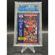 ** SQC 9 MINT Michael Jordan 1991-92 Fleur 375 "Team Leader" HOF Basketball Card**