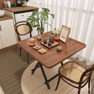 Tea Table Foldable Living Room Home Table Small Apartment Balcony Tea Table Modern Simple Small Square Table Hand Rub Ma