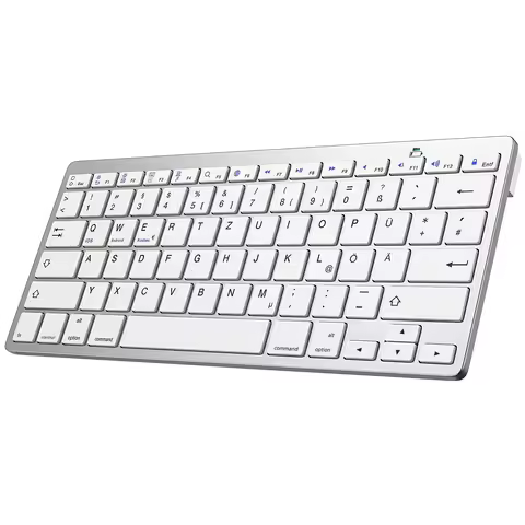 German QWERTZ Layout Bluetooth Keyboard for iPad iPhone iOS Android Windows Portable Wireless Tablet
