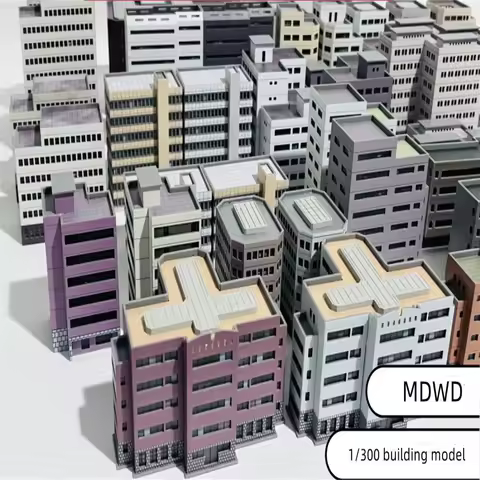 Architecture 1:300 ABS Building Scene Plastic Assembly Model Train Layout Design Materials