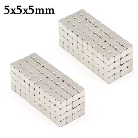5x5x5mm Super Strong Block Neodymium Magnet Powerful Magnets N35 small Permanent Magnetic NdfeB Refr