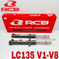 RCB FORK LAY FE LC135 V1 - V8 FI 26MM ORIGINAL RCB STANDART SIZE BLACK FRONT FORK RACING BOY YAMAHA 