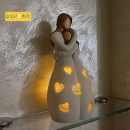 Candle Lamps,Candle Holder Statue Mom and Daughter,Valentines Day Gifts for Daughter Great Mother Gi