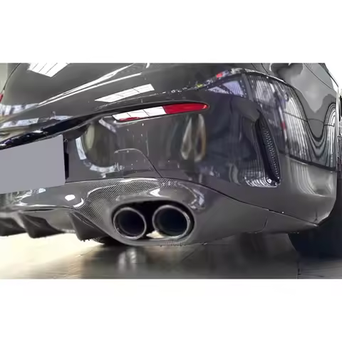 VACOMUL Carbon Fiber Rear Lip Diffuser Spoiler Exhaust For Mercedes Benz E-Class C238 E53 For AMG 20