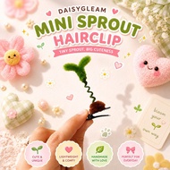 Mini Sprout Hair Clip Pair | Handmade Fuzzy Wire Hair Accessory | Cute Kawaii Plant Sprout Hairpin