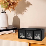 Give Save Spend Money Box Save Spend Bank Money Saving Box Countertop Wall Mount Kid Piggy Bank for 
