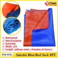 (per meter) Sakolin Shades Awnings Tarpaulins Blue red Sack Cover 8ft Waterproof Heat Insulation