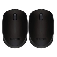 [2 Units] Logitech B170 Wireless Mouse, USB Nano Receiver, Optical Tracking, Ambidextrous, Black(910