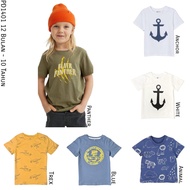 PD1401 (12 Months-14 Years) Hm Tee Baby Kids Short Sleeve T-Shirt Trex Anchor