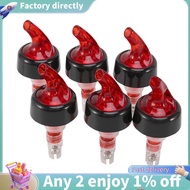 6 Pcs Measure Liquor Pourer,Plastic Measured Liquor Pourer Measuring Chamber Pourer Pour Spout Stopp