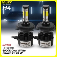 TaffLED X7 Car Headlight COB LED Headlight Cool White H4 IP65 24W - 75818-4CN