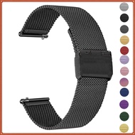 20/22mm Strap Universal watchBand for Samsung Watch Galaxy Watch 3 Gear S3 Active 2 40/44mm 46mm 42mm Steel Replacement Metal Loop