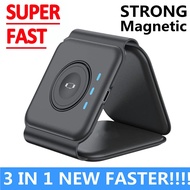 ❒☋✔ 30W 3 in 1 Wireless Charger Stand Pad For iPhone 14 13 12 Pro Max X Airpods Apple Watch 8 7 6 Fast Magnetic Charging Station