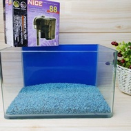 *Desktop Aquarium Set* L Size 5mm Thick Curve Glass Fish Tank Aquarium+Sand+Pump(18cm x 15cm x 25.5c