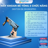 DEKTON DK-RH2603PRO 3-Function Concrete Drill 1050W