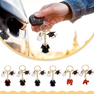 Creative Graduation Gown Cap Pendant Keychain Academic Keyrings for Students Charms Car Gift