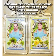 50th 60th 70th Birthday Green Theme Personalized Keychain Souvenir Giveaways party