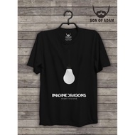 MEN'S T-SHIRT DTG SCREEN PRINTING IMAGINE DRAGONS NIGHT VISIONS DESIGN