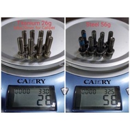 PURE Titanium Screw M6 M5 MTB Bicycle Screw (Ti-6AL-4V) Stem Caliper Rotor Bolt Seatpost 6mm 5mm Was
