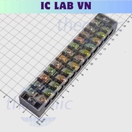 TB-2512 Electrical Connector, Terminal Electrical Cabinet Block 12 Pole 25A 600V Wire Size 0.5-2.5mm
