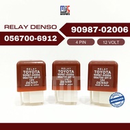 Relay Kijang Capsule 90987-02006 Brown 4 Pin 12 Volt 056700-6912