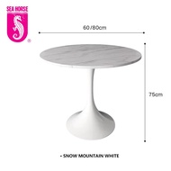 SEA HORSE GRANDI Sintered Stone Round Table (YHT-TAB-SIN)