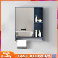 Aluminium Bathroom Cabinet with Mirror Large Storage Mirror Cabinet Kabinet Cermin Mirror Box with S