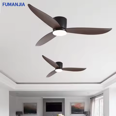 FUMANJIA New 46/52 Inch DC Inverter Ceiling Fan With LED Light, 6-Speed Remote Control, Modern Minim