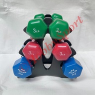 3-Tier Small S Dumbbell Rack Barbell Holder Weight Set Dambel Gym Rack
