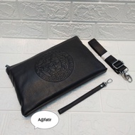 Clutch bag Tas selempang fashion pria dan wanita Versace Kulit Asli