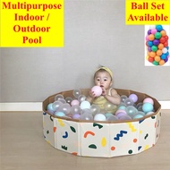 Outdoor Indoor PVC Ball Pit Arto Playpen Ocean Multipurpose Kids Baby Bath Foldable