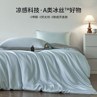 Luxury Ice Silk Bedding Set 2025 Summer Cool Sensation Silk Smooth Naked Sleep High End Bedding Mode