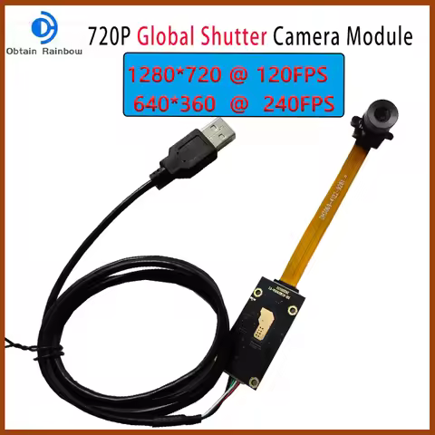 240FPS Global Shutter Camera Module 720P 1MP, OV9281 USB Webcam Monochrome,High Frame Rate Action Ca