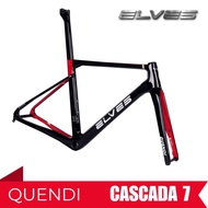 Elves Quendi Road Bike Carbon Frame Glossy Black Red / Rim Brake