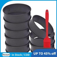 8 Pack Stainless Steel English Muffin Rings 4 Inch Crumpet Rings Nonstick Pastry Ring Mold,Egg Rings