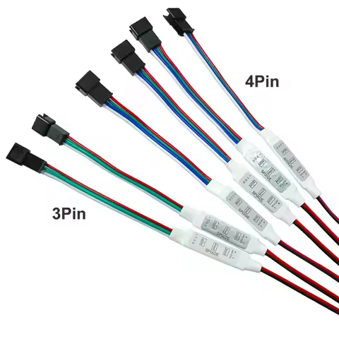 SP002E Mini 3-Key 3PIN/4PIN LED Controller DC5V-24V for RGBIC WS2811 WS2812 WS2813 WS2815 Individual