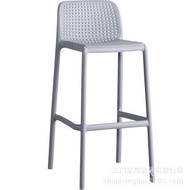 ‍🚢Nordic Creative Simple Outdoor Leisure Stool Back Chair Bar Chair Plastic Bar Chair High Chair Bar Chair