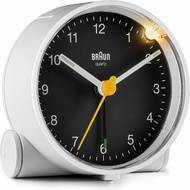 Braun Clocks Classic Analogue Alarm Clock with Snooze and Light Quiet Quartz Movement Crescendo Beep