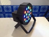 ไฟพาร์ LED 3 สี RGB LED 3W Power 80W 18 LED MINI FLAT PAR LIGHT